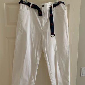 Caribbean Joe white Capri pants, size 14